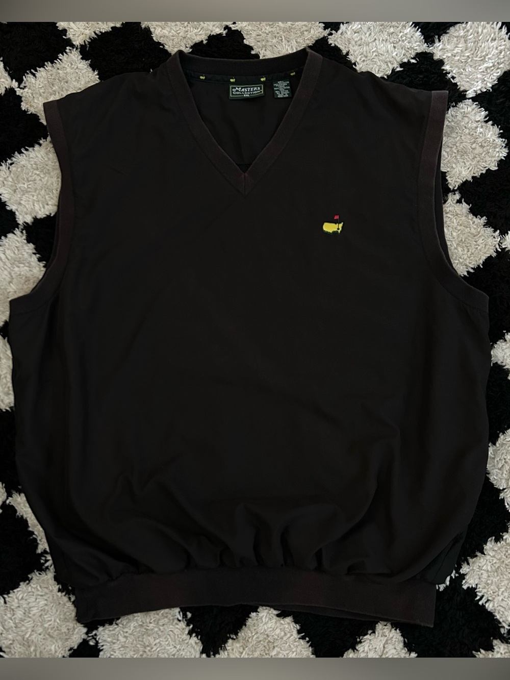Masters Collection Men's XXL Black Pullover Golf Windbreaker Vest Logo Fade
